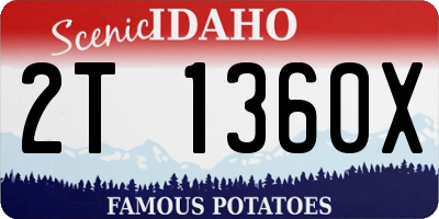 ID license plate 2T1360X