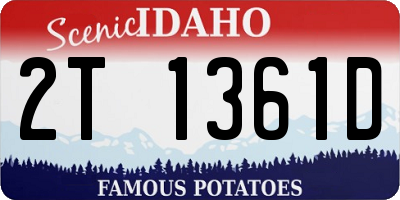 ID license plate 2T1361D