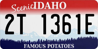 ID license plate 2T1361E