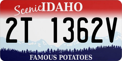 ID license plate 2T1362V