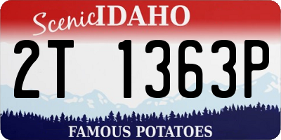 ID license plate 2T1363P