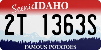 ID license plate 2T1363S