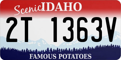 ID license plate 2T1363V