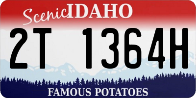 ID license plate 2T1364H