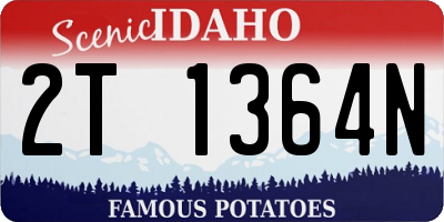 ID license plate 2T1364N