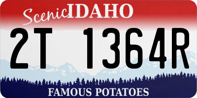 ID license plate 2T1364R