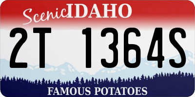 ID license plate 2T1364S