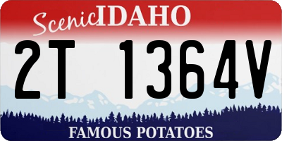 ID license plate 2T1364V