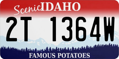 ID license plate 2T1364W