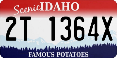 ID license plate 2T1364X
