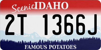 ID license plate 2T1366J