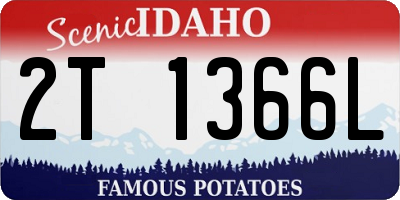 ID license plate 2T1366L