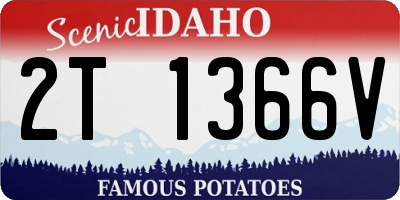ID license plate 2T1366V