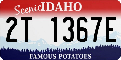 ID license plate 2T1367E
