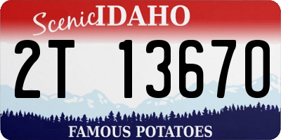 ID license plate 2T1367O
