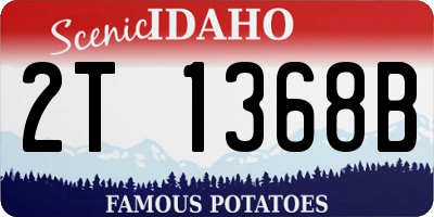 ID license plate 2T1368B