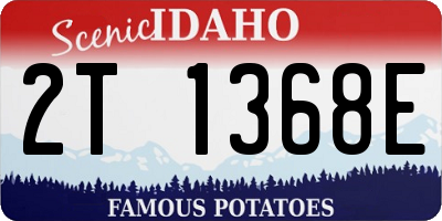 ID license plate 2T1368E