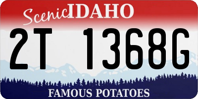 ID license plate 2T1368G