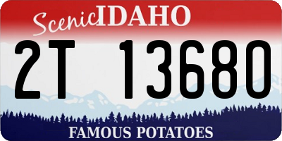 ID license plate 2T1368O