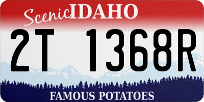 ID license plate 2T1368R