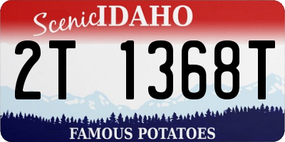 ID license plate 2T1368T