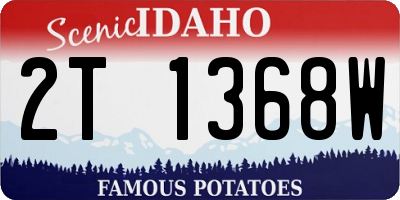 ID license plate 2T1368W