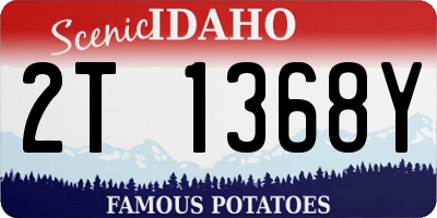 ID license plate 2T1368Y