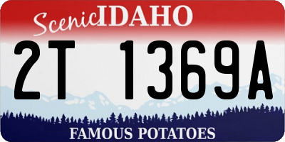 ID license plate 2T1369A