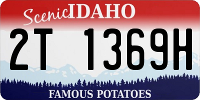 ID license plate 2T1369H