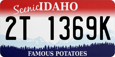 ID license plate 2T1369K