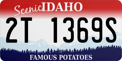 ID license plate 2T1369S