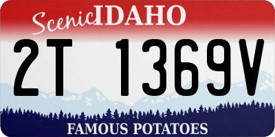 ID license plate 2T1369V