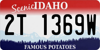 ID license plate 2T1369W