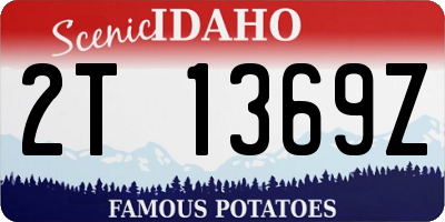 ID license plate 2T1369Z