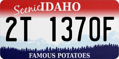 ID license plate 2T1370F