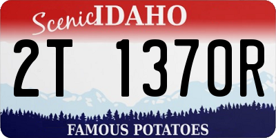 ID license plate 2T1370R