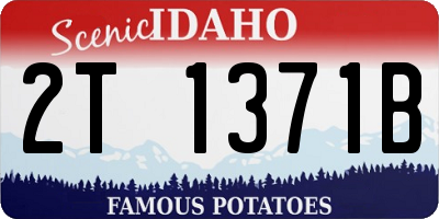 ID license plate 2T1371B