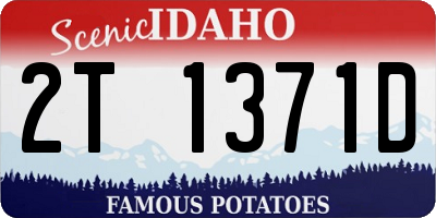 ID license plate 2T1371D