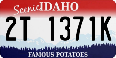 ID license plate 2T1371K