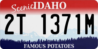 ID license plate 2T1371M
