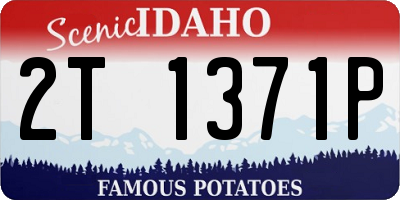 ID license plate 2T1371P