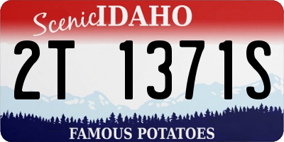 ID license plate 2T1371S