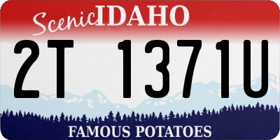 ID license plate 2T1371U