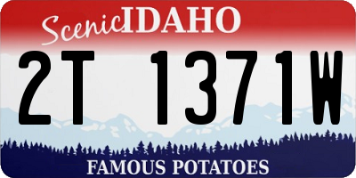 ID license plate 2T1371W