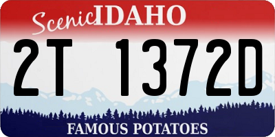 ID license plate 2T1372D