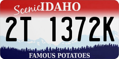 ID license plate 2T1372K