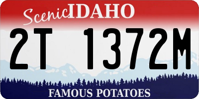 ID license plate 2T1372M