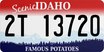 ID license plate 2T1372O