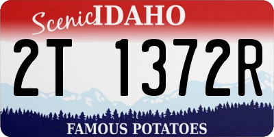 ID license plate 2T1372R