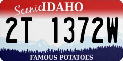 ID license plate 2T1372W
